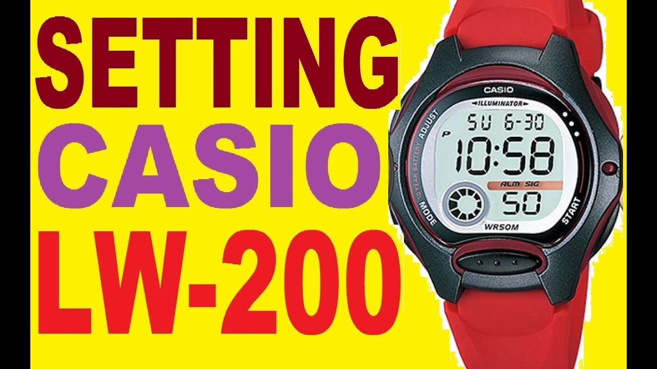 Setting Casio LW-200 manual 2672
