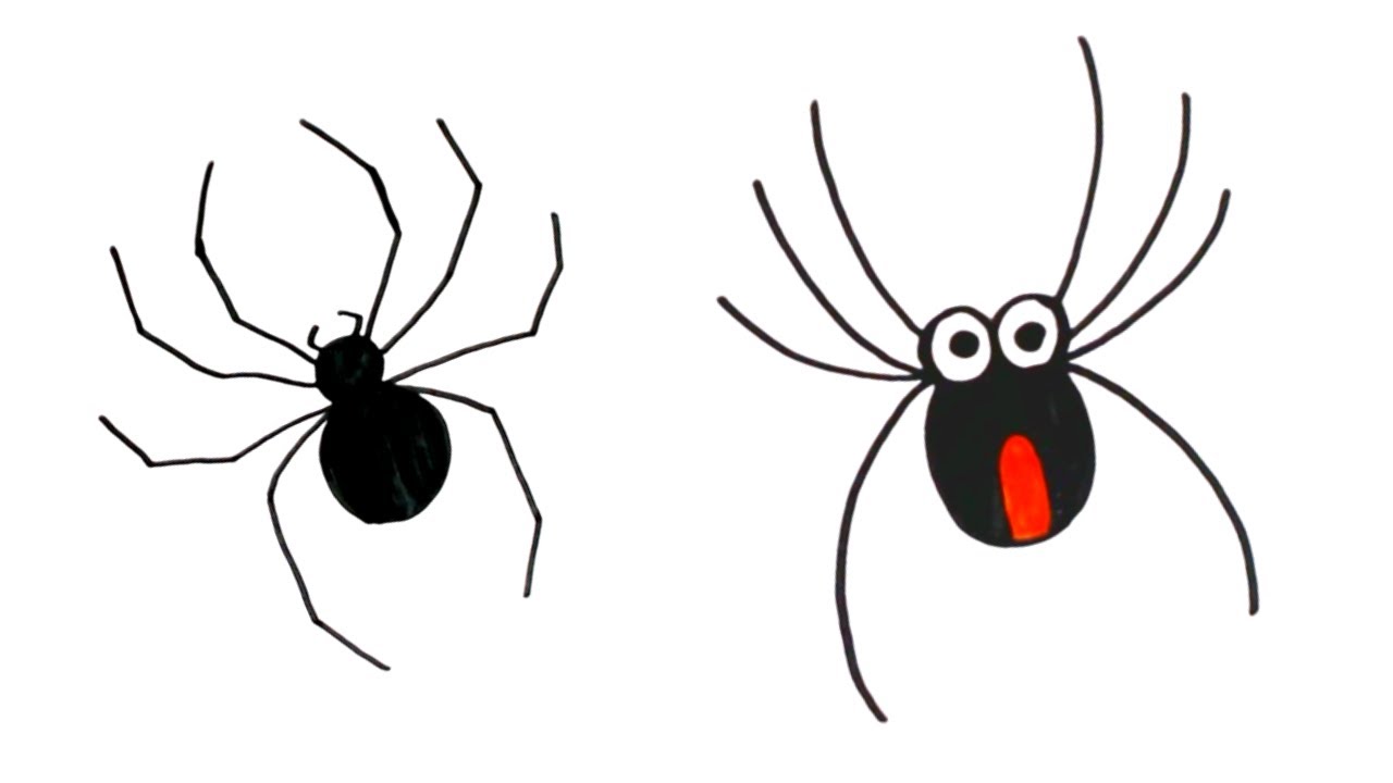 COMO DESENHAR UMA ARANHA (SUPER FÁCIL PASSO A PASSO) - HOW TO DRAW A SPIDER (EASY!)