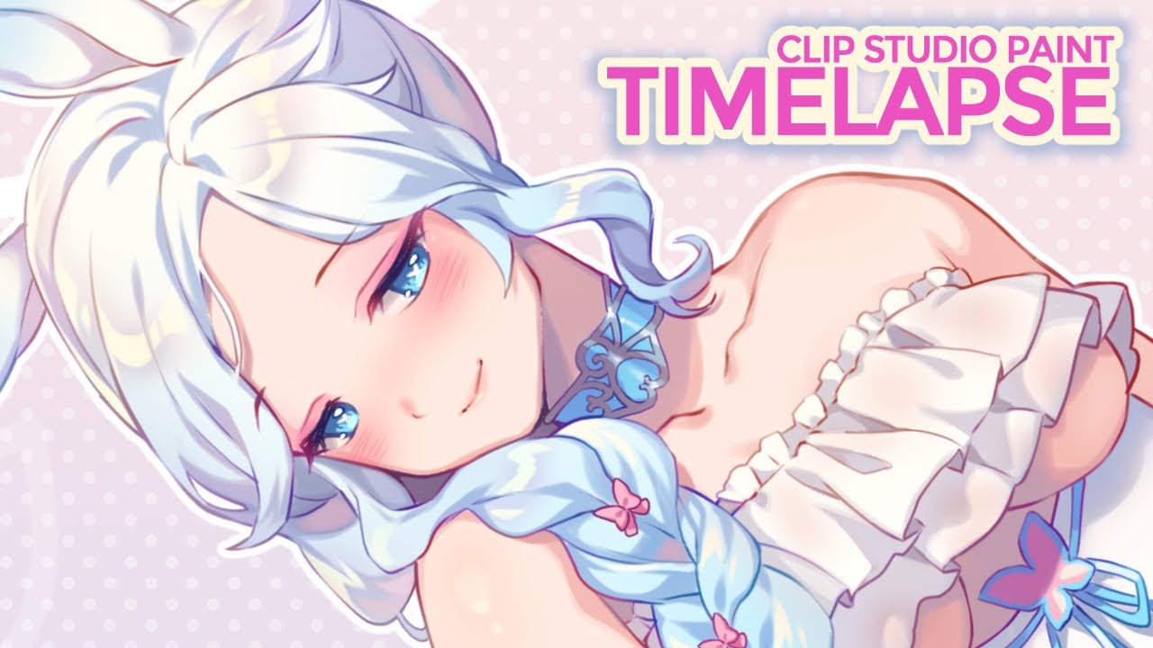 【Timelapse】Miss Blue Bunny (Clip Studio Paint)