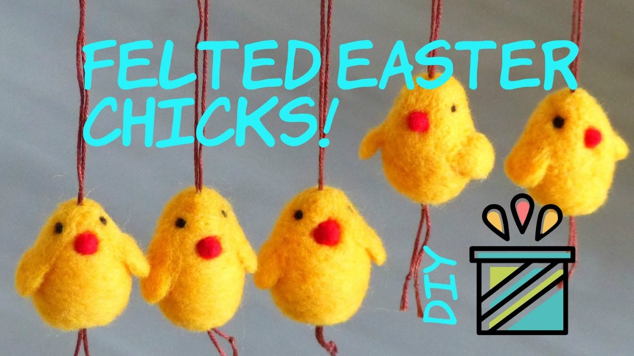 Needle Felting Tutorial for Beginners -  Easter Chicken Decoration