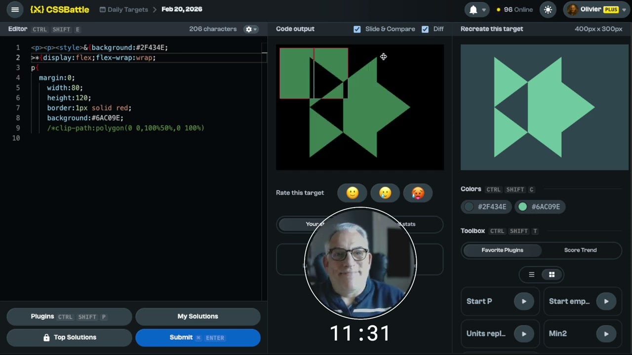 🎯 CSS Battle Vendredi, 20 Février 2026