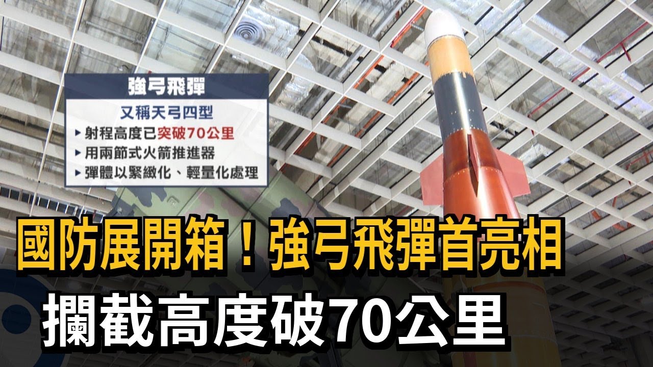 國防展開箱！ 「強弓飛彈」首度亮相 攔截高度破70公里－民視新聞
