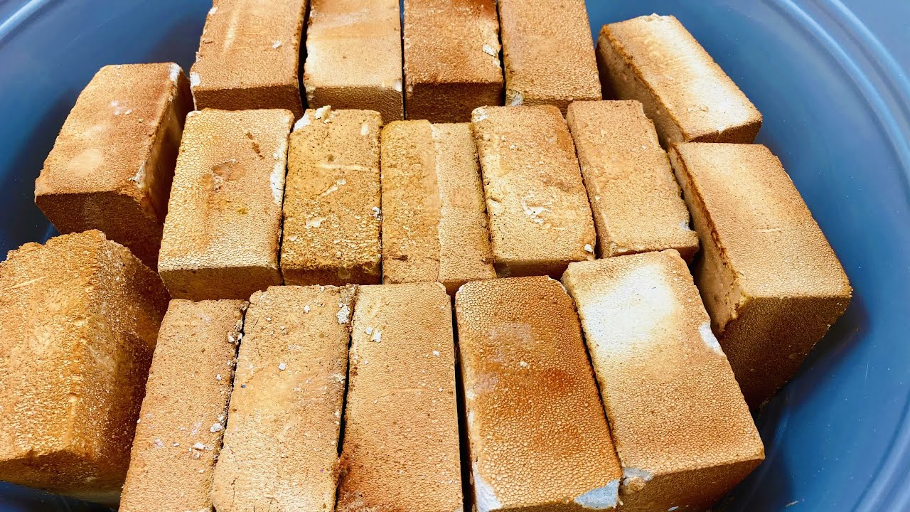 Orange powdery Soft gym chalk block Crush