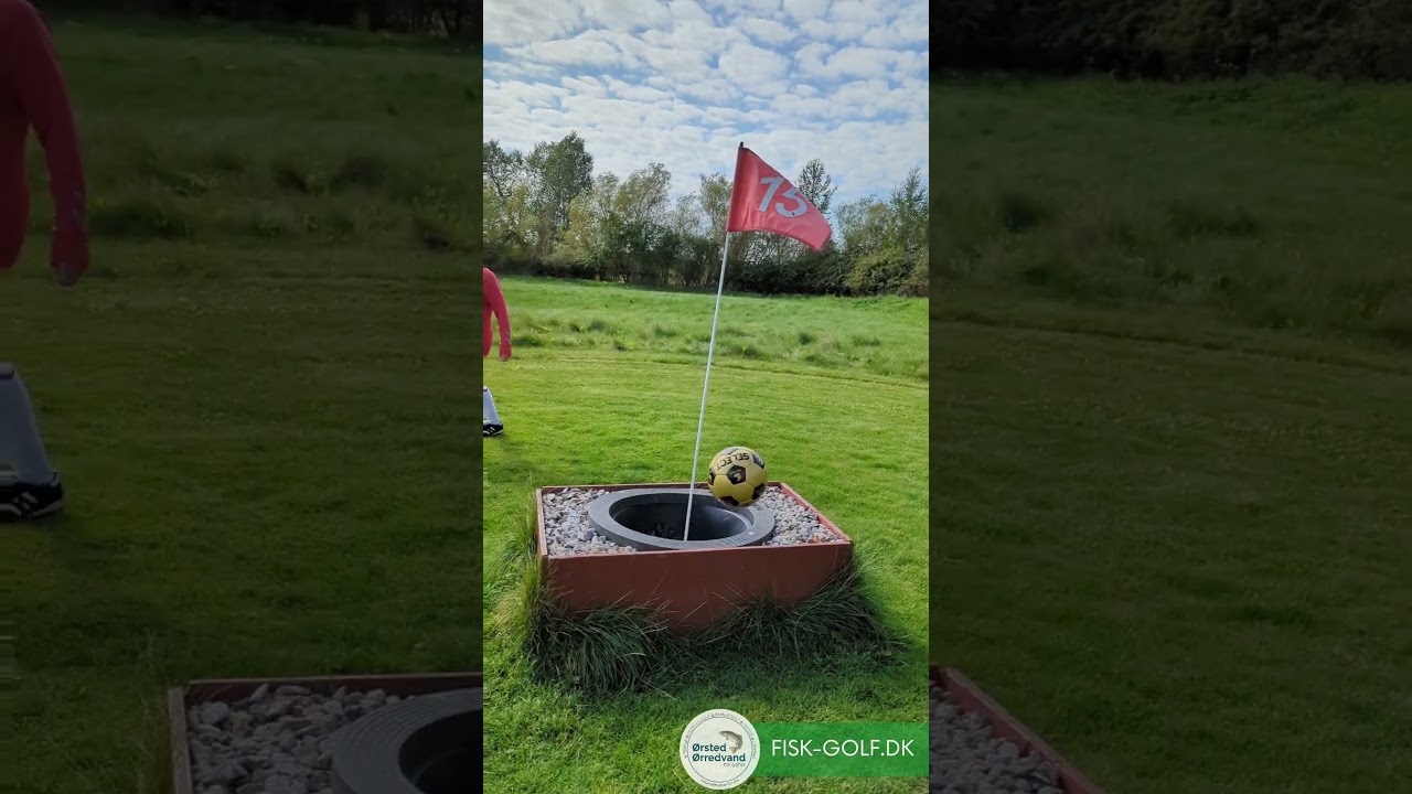 Team &Oslash;rsted tr&aelig;ner p&aring; vores store 18 huls fodboldgolf bane - DM Bane 2022 - &Oslash;rsted &Oslash;rredvand