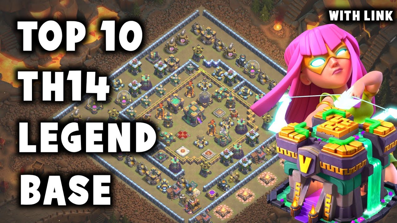 Top 10 TH14 Legend Bases | Anti 3 Star Trophy Pushing Ring Bases | Top Legend Players Base with Link