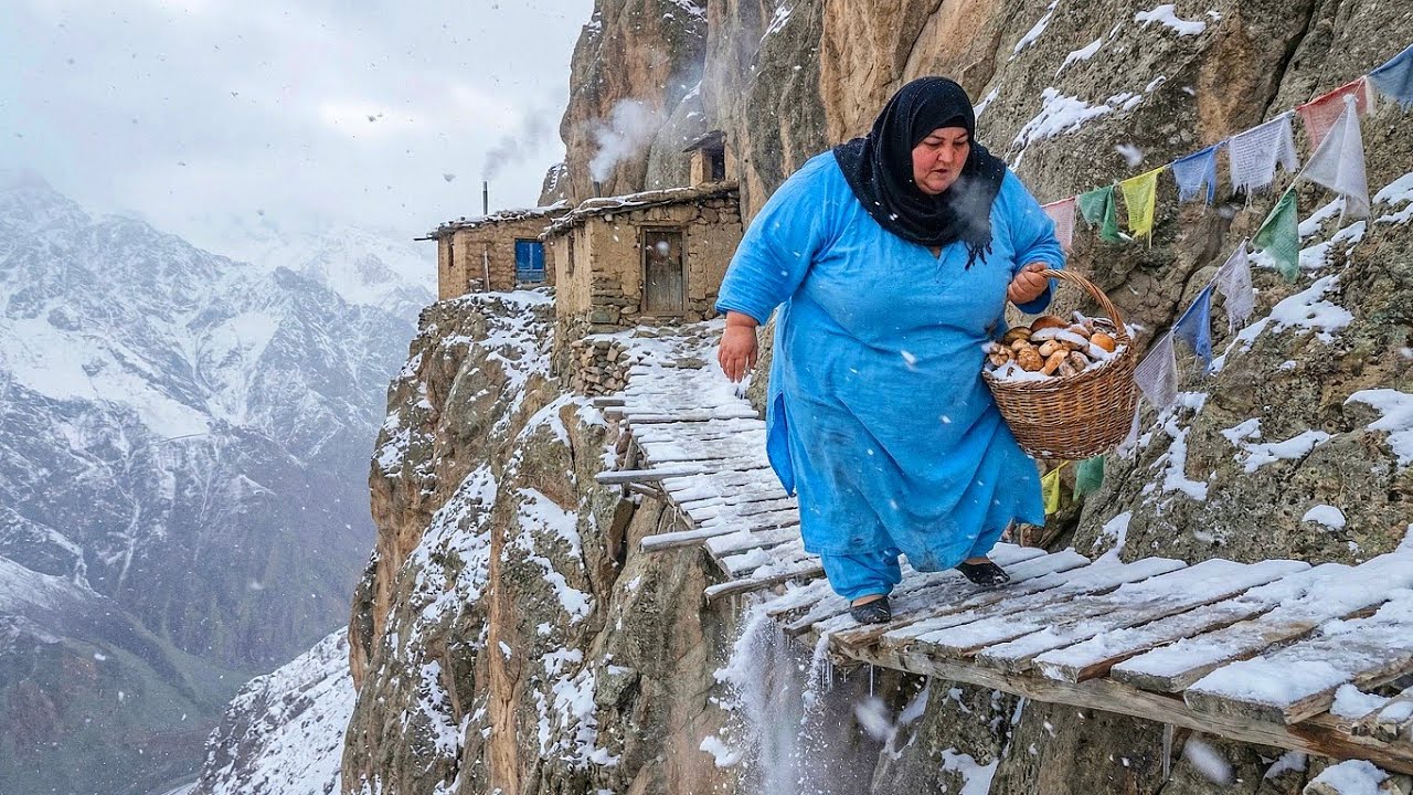 Surviving Badakhshan’s Winter: Cooking Mushrooms & Afghan Bread ❄️