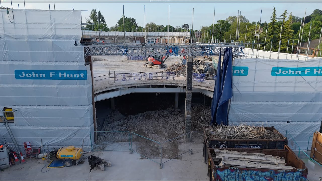 Debenhams Guildford Demolition Update May 2025 – Just a Few Floors Left! Stunning Drone Footage
