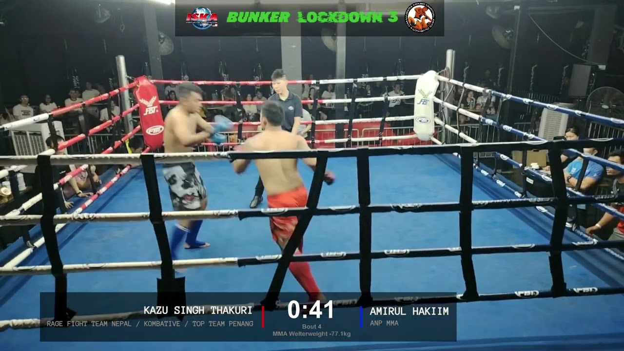 Bunker Lockdown 3 | Bout 4 MMA Welterweight -77.1kg | Amirul Hakiim VS Kazu Singh Thakuri