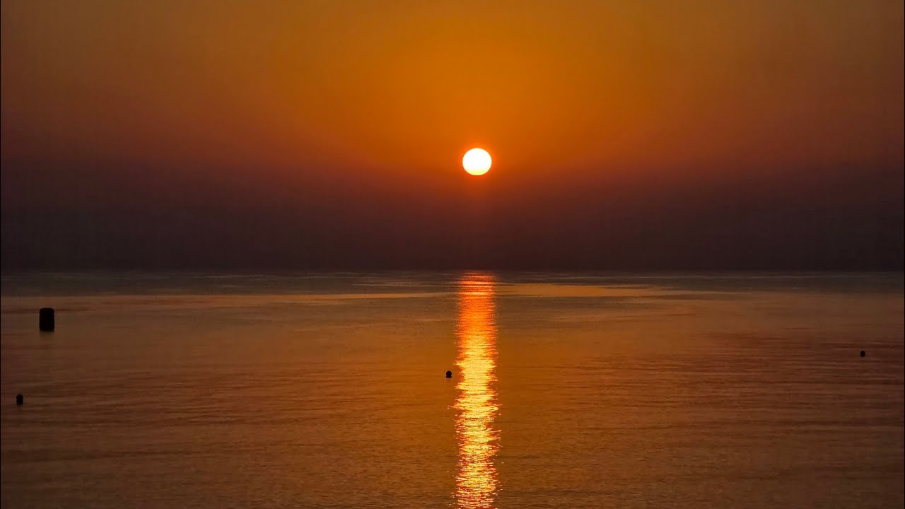 Sunrise walk along Vryssi Beach, Protaras, Cyprus in September 2025.