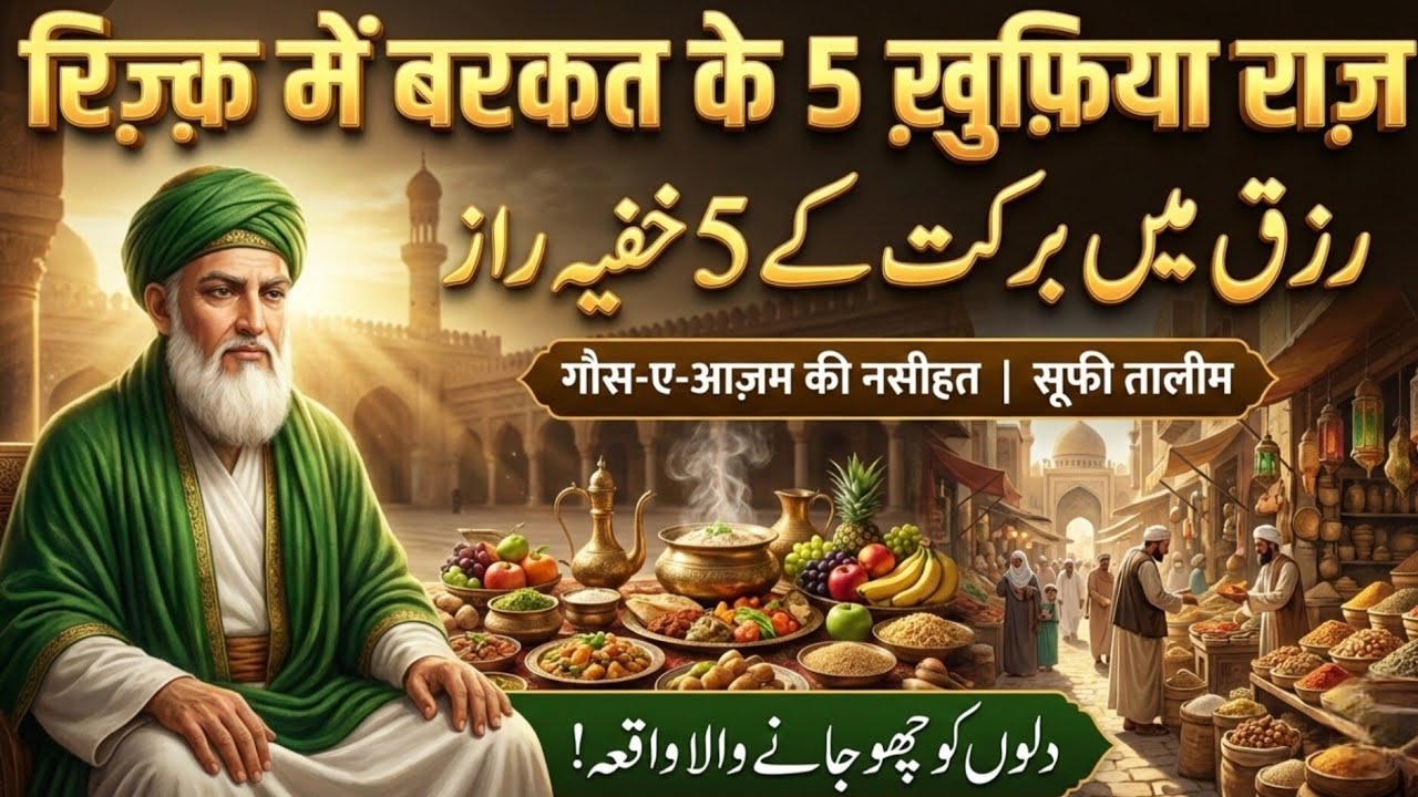 Rizq Mein Barkat Ke 5 Khufiya Raaz | Gause Azam Ki Naseehat | Sufi Taleem