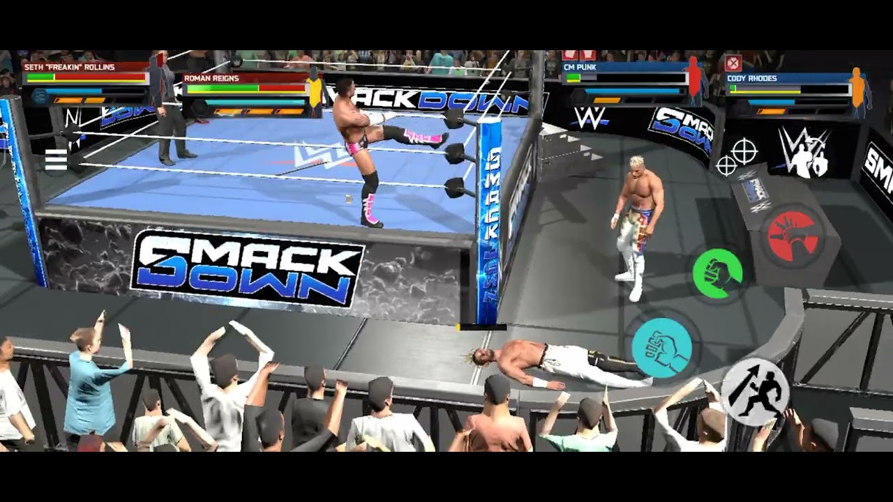 Roman Reigns & Seth Rollins VS CM Punk Cody Rhodes Tag Team Match WWE 2K25 Netflix Edition Game