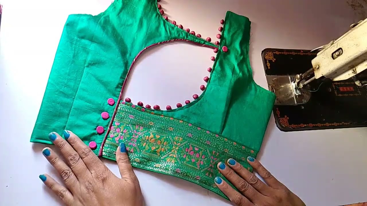 New model blouse design/ back neck blouse design/ cutting and stitching blouse design 