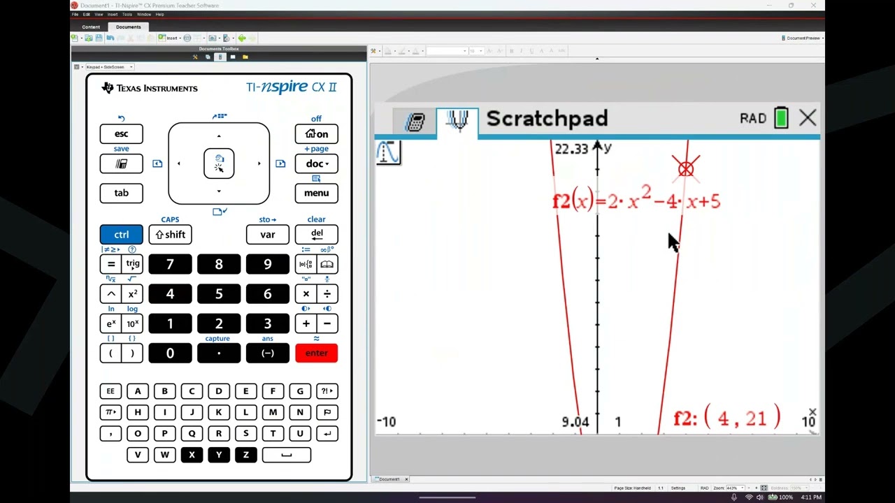 Algebra Lesson 74 Part 2 Vertex Form Given the Vertex and Point