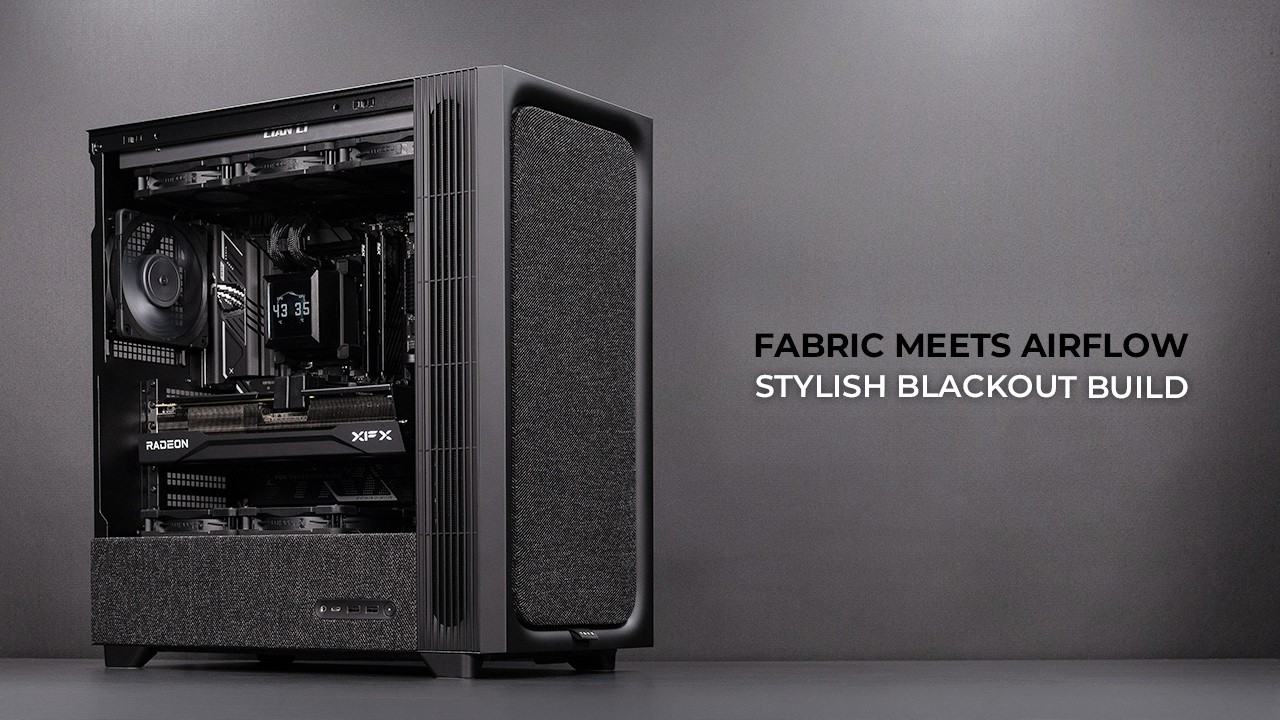 Stylish Blackout Gaming PC Build | TRYX Flova F50 | Noctua Chromax | Ryzen 9850X3D x RX 9070 XT