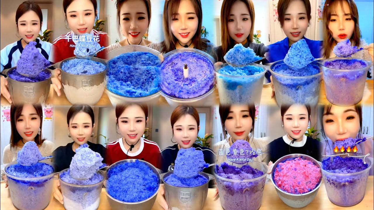 REQ/ YY SHAVED BLUE ICE IN BUCKET ICE EATING ASMR COLLECTION 