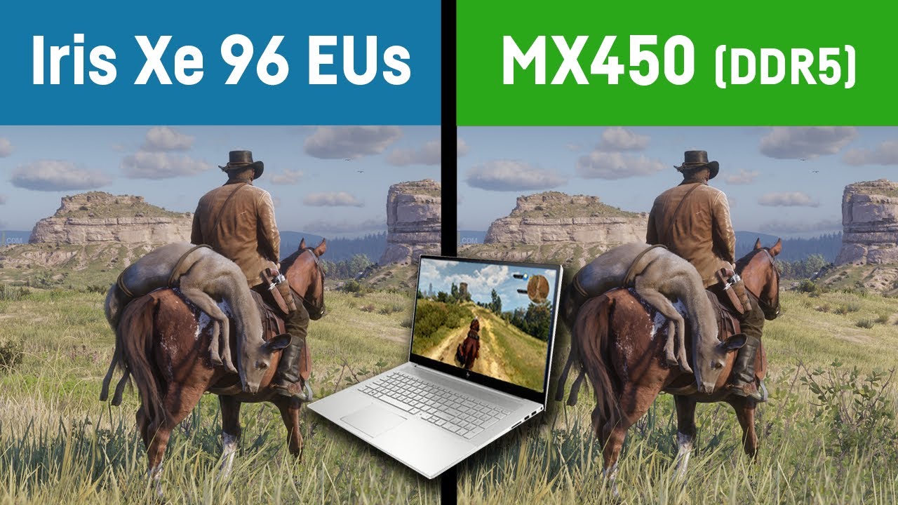 Iris Xe vs MX 450 (Laptop) in 17 Games