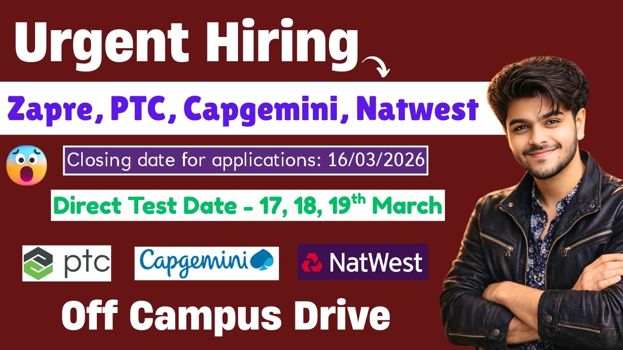 ❌No Shortlisting - Direct Test Hiring 2026 | Capgemini Off Campus Hiring | 2026 Batch Hiring