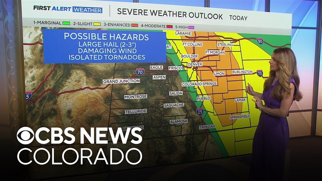 Severe weather threatens the Denver area and Eastern Colorado Tuesday afternoon