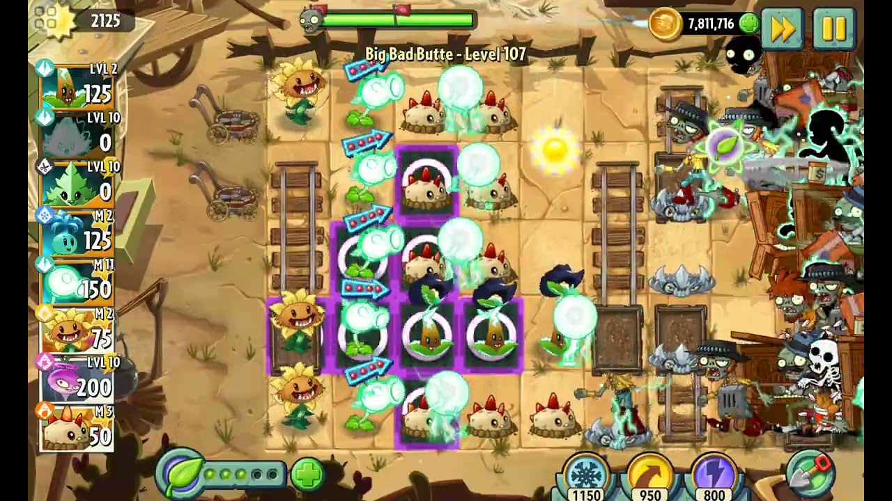 Plants Vs Zombies 2: Big Bad buttle nivel 107 #zombies #games #plantsvszombies #pvz #jump