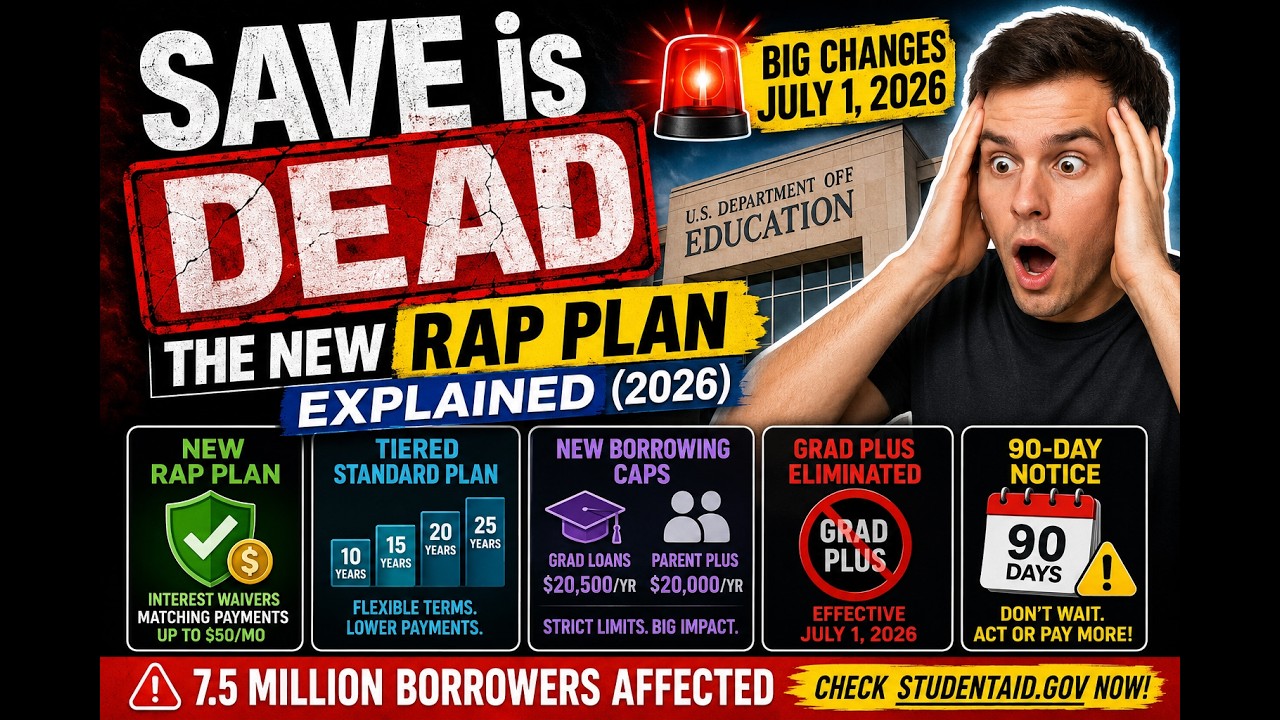 SAVE is DEAD The New RAP Plan Explained Student Loan Overhaul 2026 🚨