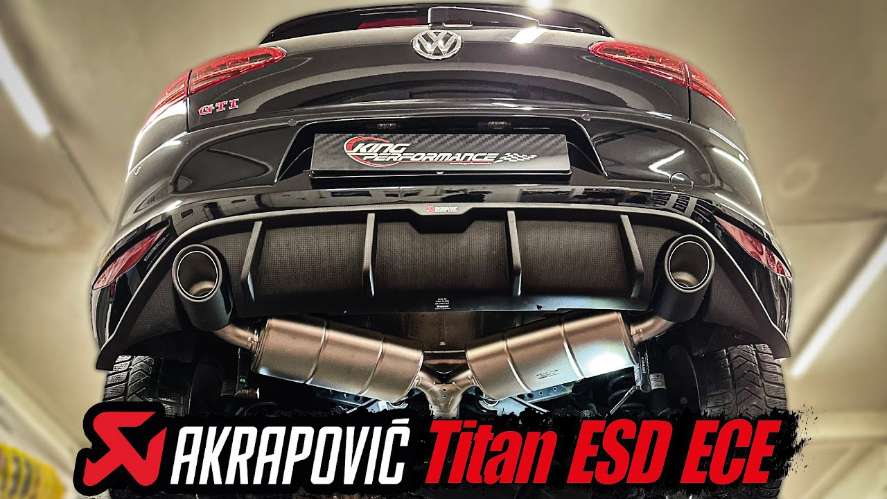 Legaler AKRAPOVIC Endschalldämpfer (nur ESD) aus Titan passend für VW Golf 7 GTI Performance