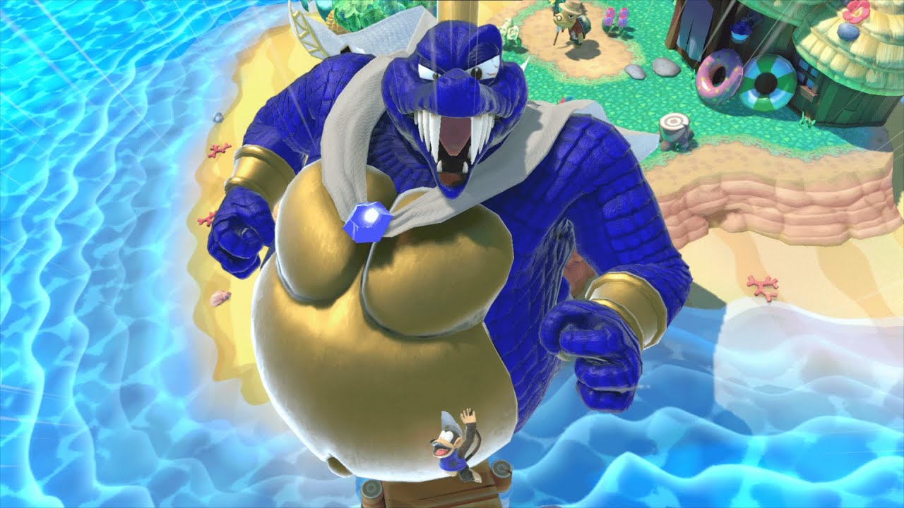 SSBU: GIANT GROWING KING K.ROOL Crushes Diddy Kong.