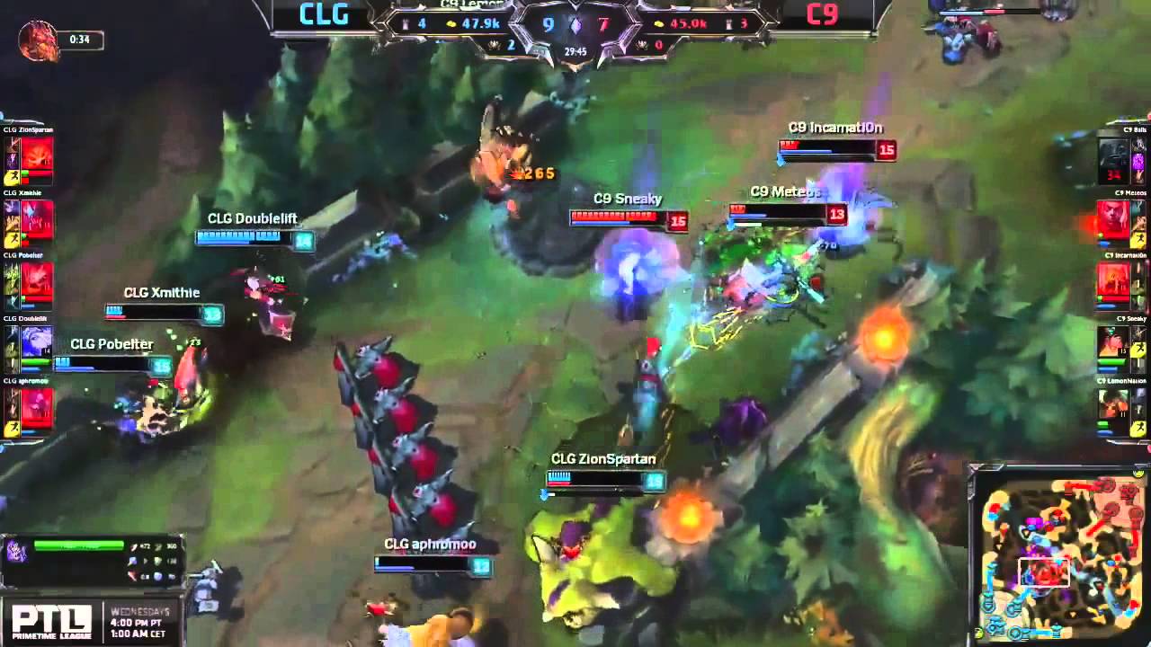 CLG  VS C9  Highlights   2015 NA LCS Summer W4D2