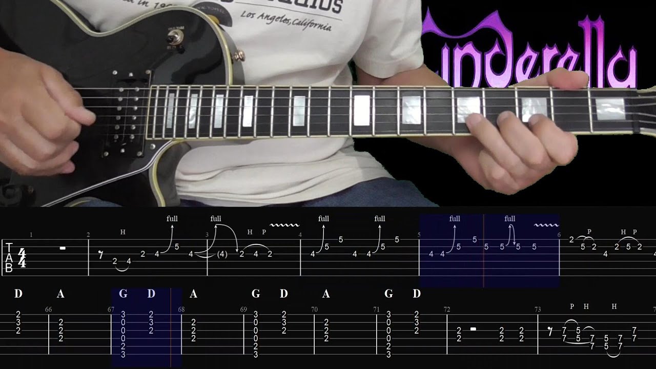 The Last Mile - Cinderella - Full Guitar Tabs Rhythm and Lead - Bruce J. VanAllen