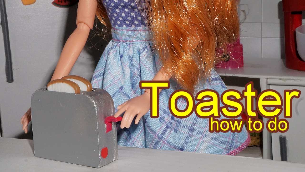 How to make a doll toaster - miniature crafts DIY