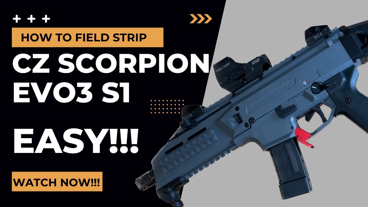 Как разобрать и собрать CZ Scorpion EVO3 S1 (Field Strip)