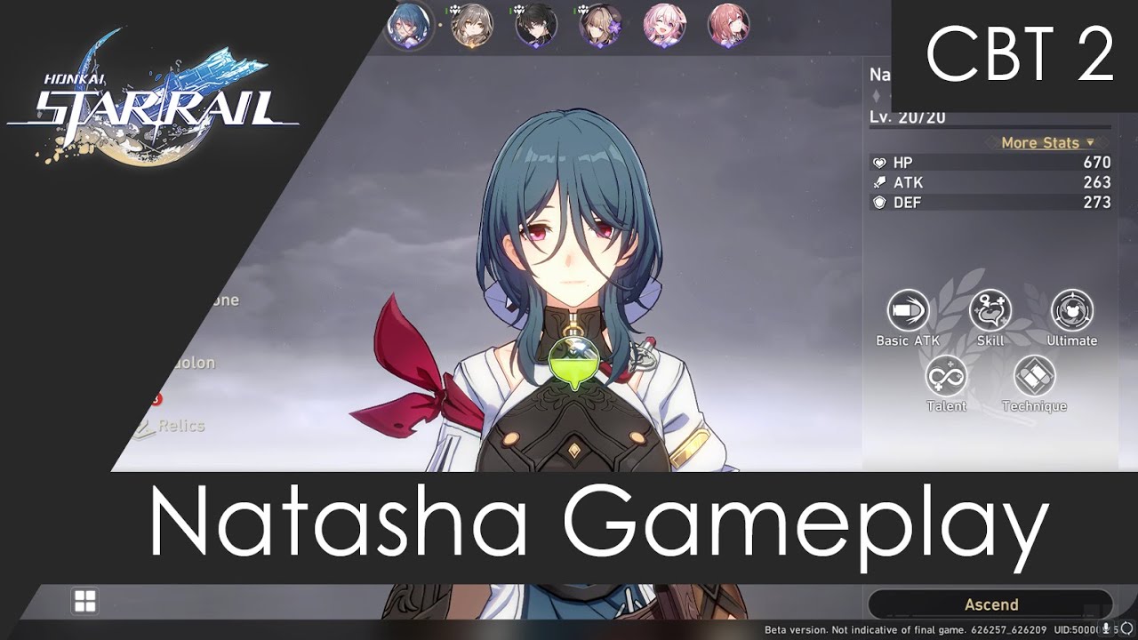 Natasha Gameplay: Attack, Skill, Ultimate | Honkai: Star Rail CBT 2 Gameplay