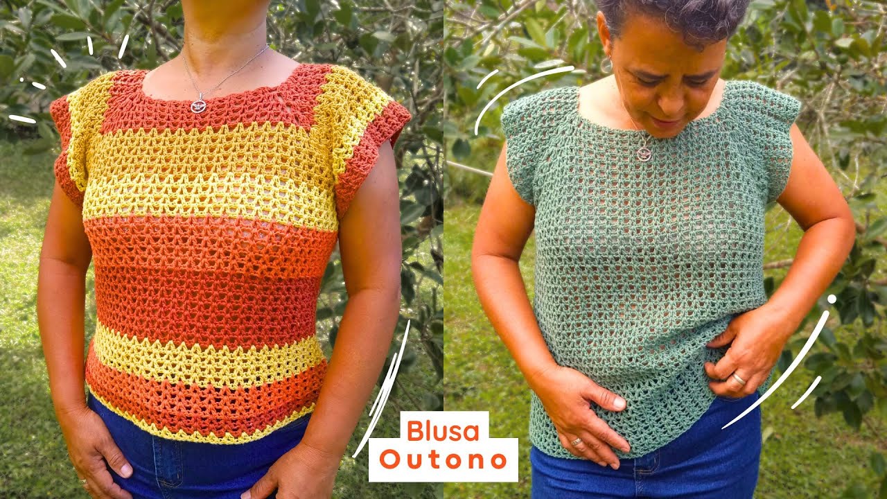 Blusa de Croch&ecirc; SEM COSTURA | F&aacute;cil de Fazer | Passo a Passo em TopDown