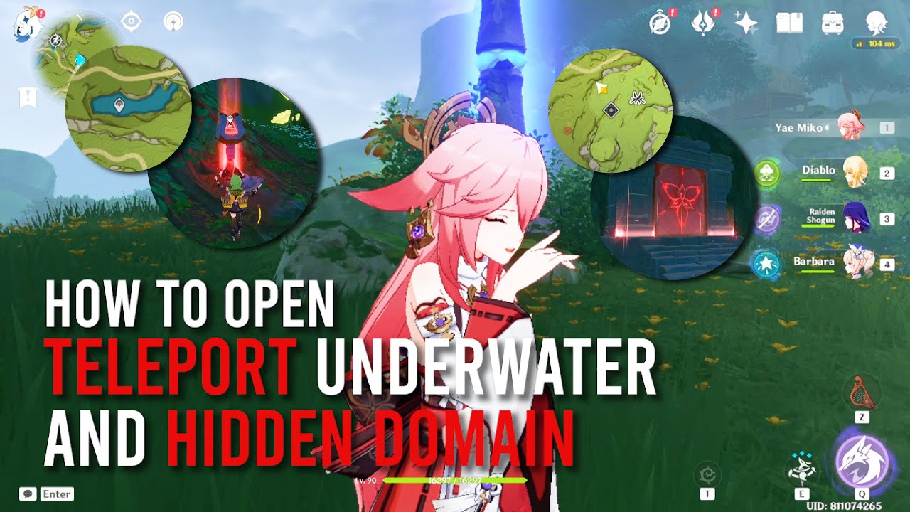 How To Unlock Teleport Underwater and Hidden Domains | Genshin Impact | Tips