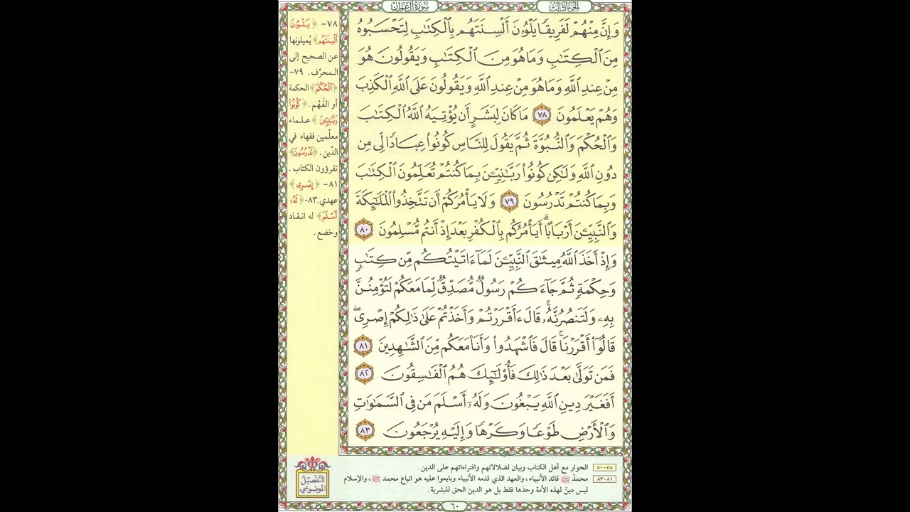 تحفيظ القران - سورة آل عمران صفحة 60 - مكررة 5 مرات - بصوت الشيخ الحصري
