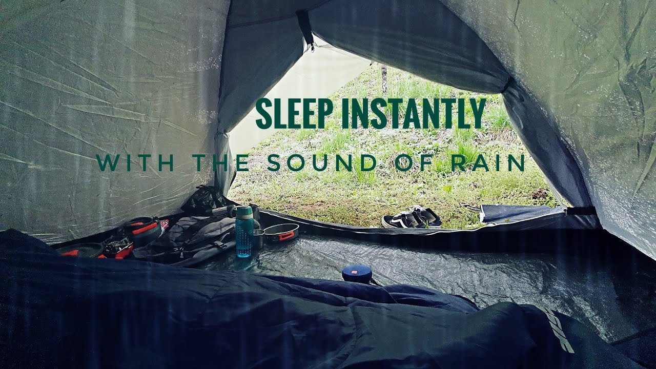 Sleep Instantly with Rain and Thunder Sounds, In Tent