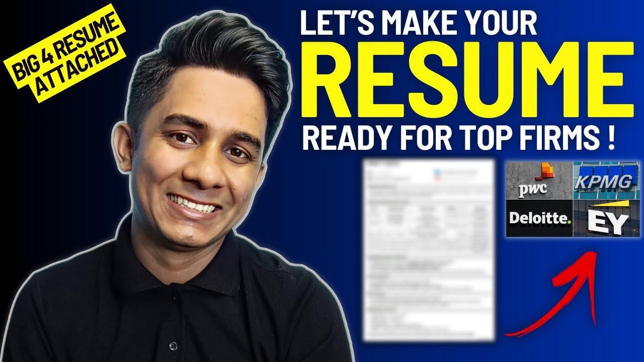 How to make resume for CA Articleship (PDF Attached) | CA Articleship resume for Big 4 | Vinay Yadav