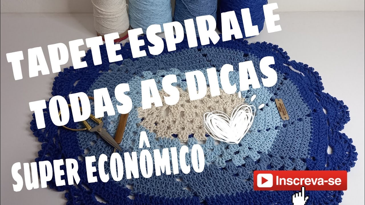 Tapete espiral 🚨DICAS para aumentar e diminuir 🚨 PERFEITO 😍😍