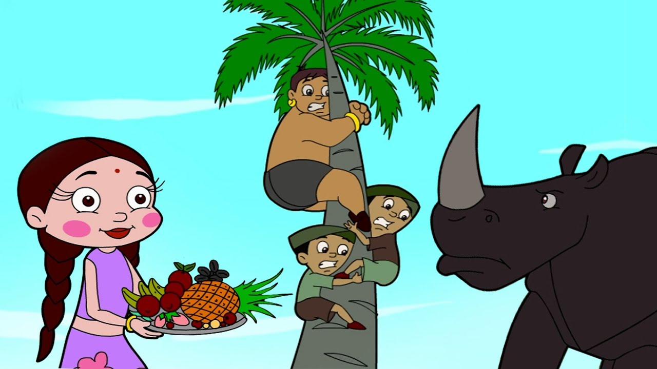 Chutki - Rhino Ka Hamla 🦏 | Chhota Bheem Comedy Videos for Kids | Funny Animal Attack Cartoons