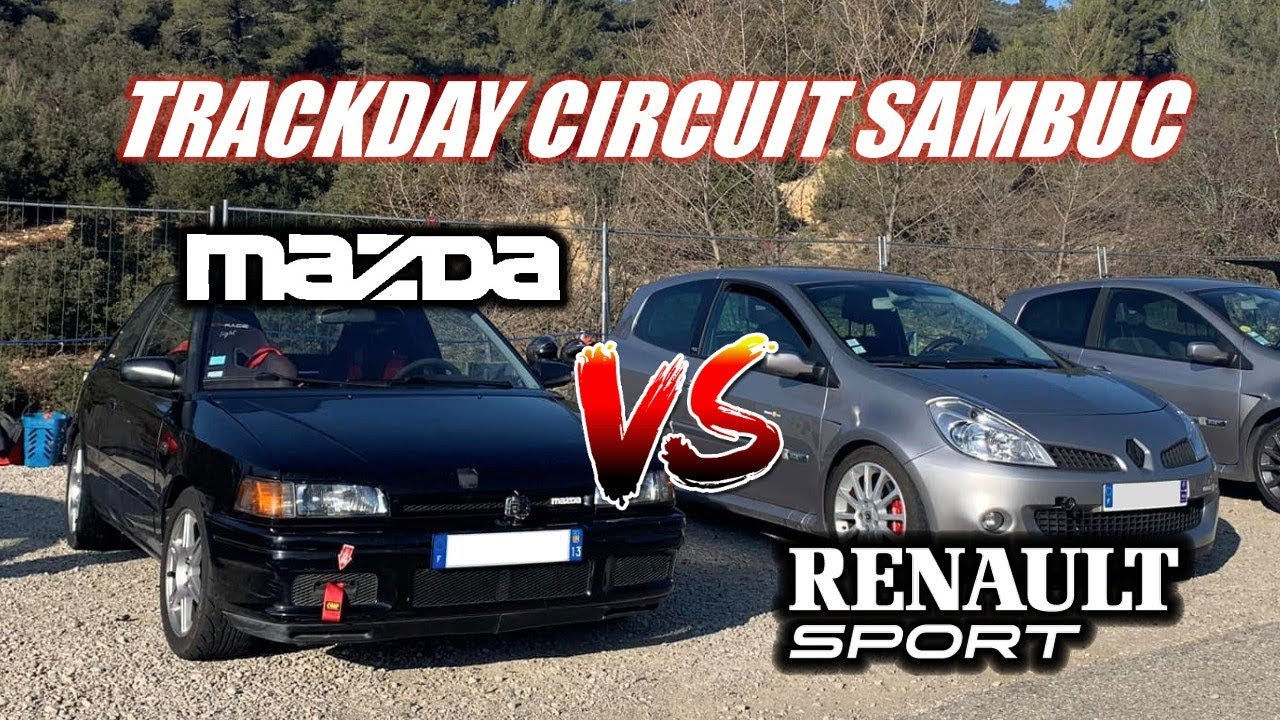 Trackday (Sambuc 28/01/23) - The Chase - Mazda 323 Vs Clio 3 RS