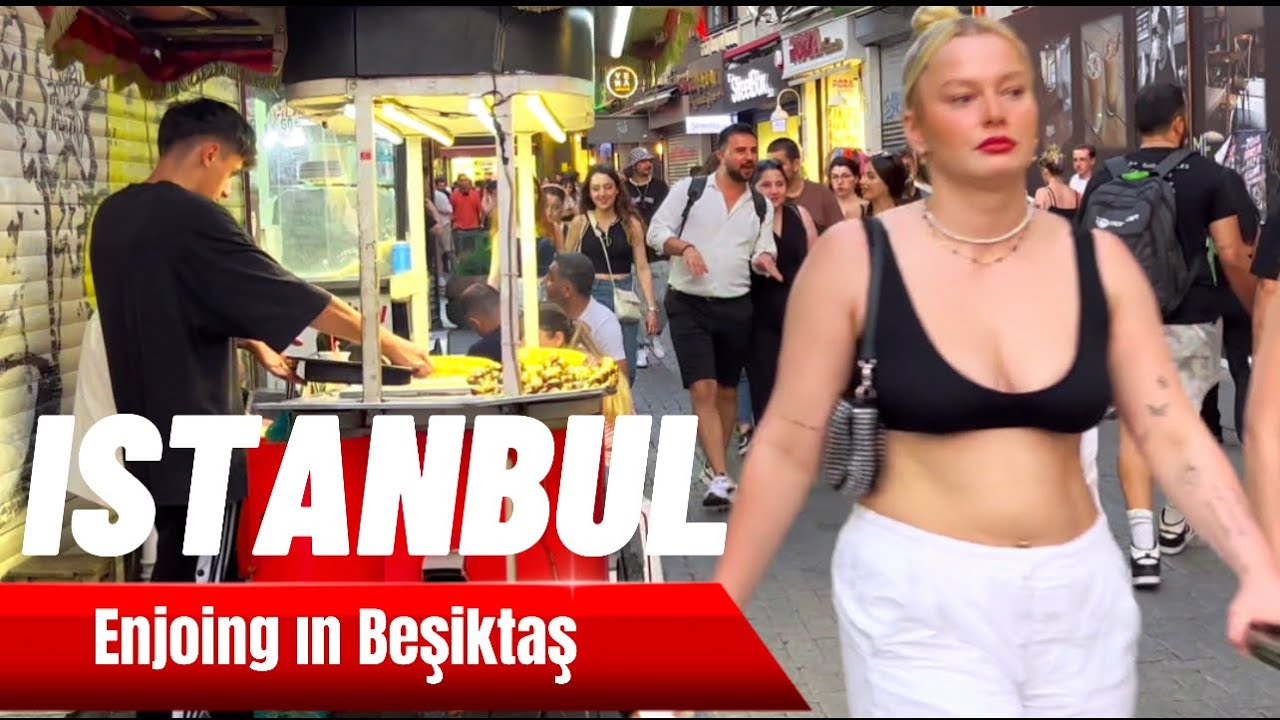 Istanbul Turkey 2023 Beşiktaş Bazaar Walking Tour | 4K Ultra HD 60FPS