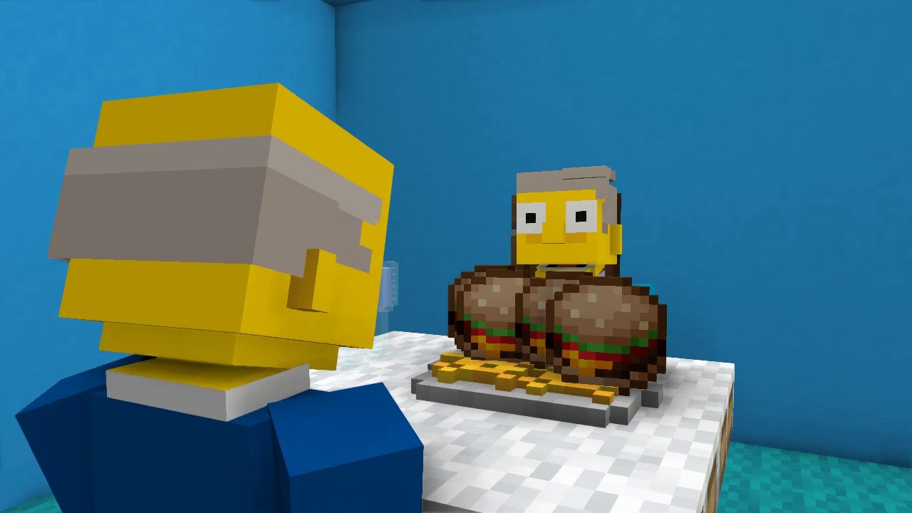 Steamed Hams but it's a Minecraft animation