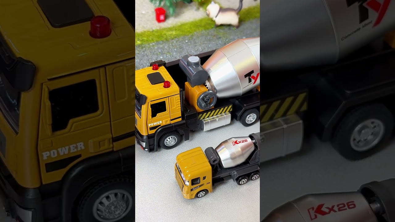1:64 scale alloy construction vehicle model set | asmr unboxing & review 
