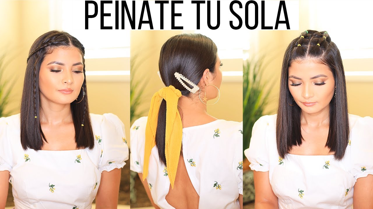 APRENDE A PEINARTE SOLA! PEINADOS FACILES Y RAPIDOS | Bessy Dressy