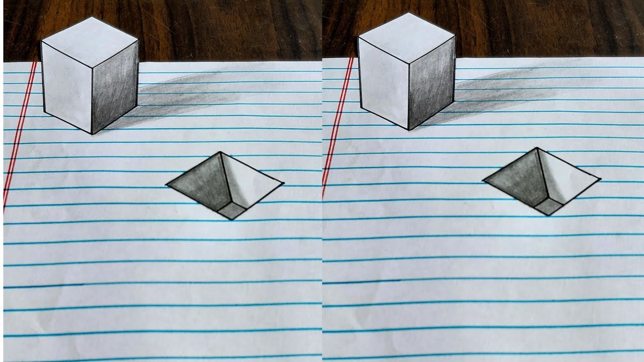 How to Draw a 3D drawing😍| 3D Drawing Art | How to draw 3D tunnel | Amazing Videos