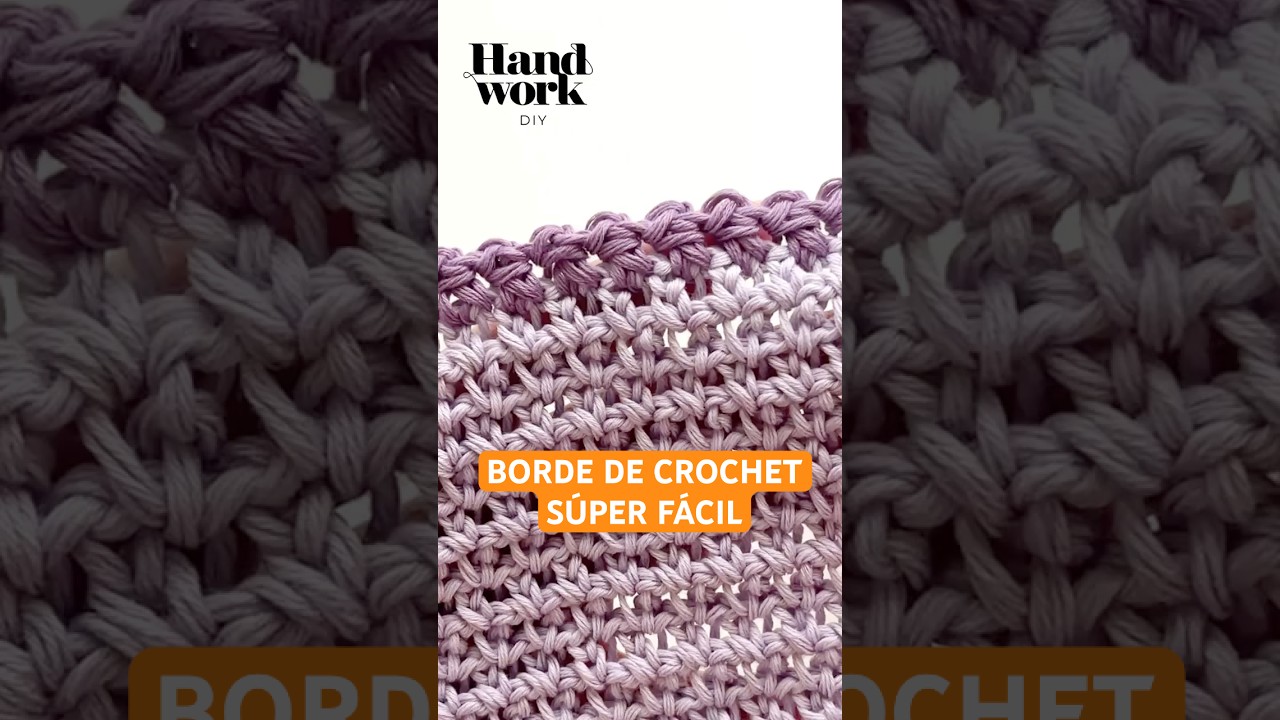 Mira que belleza de BORDE A CROCHET 😍  #crochetf&aacute;cil