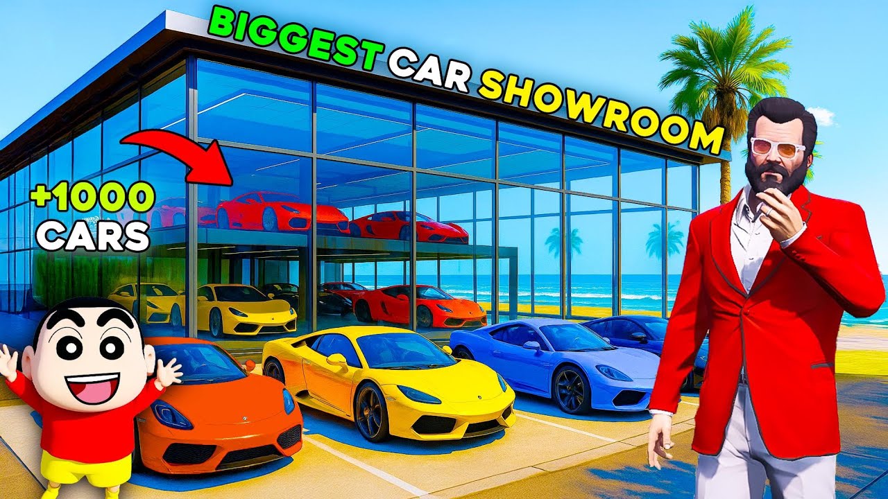 Rampage & Shinchan🤣 Opens a BIGGEST SUPERCAR SHOWROOM🚗 😱In GTA5 Full Fun #gta5 #bommalu #rampageboy
