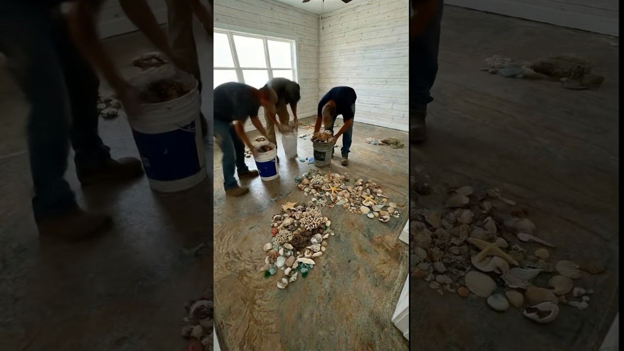 Creating A Blue Marine Floor From Epoxy Resin #epoxy #diy