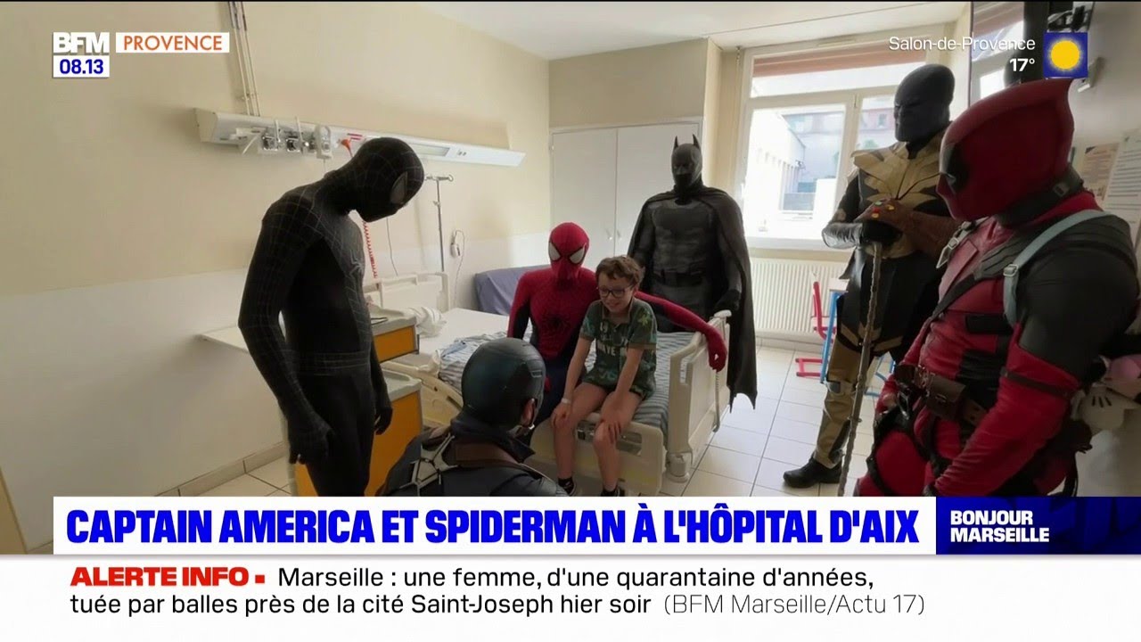 Aix-en-Provence: les enfants de l'hôpital ont reçu la visite de Spiderman et Captain America