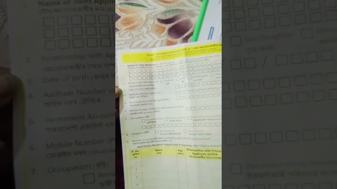 Application from for proposed settlement for tea garden workers/ workers families 