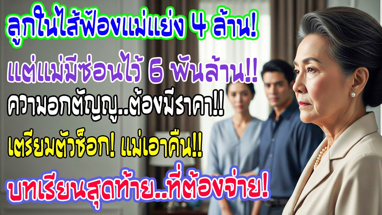 ถูกลูกแท้ๆฟ้องเอา 4.5 ล้าน โดยไม่รู้ว่าฉันมี 6,000 ล้าน! จุดจบคนอกตัญญูต้องสูญเสียทุกอย่าง